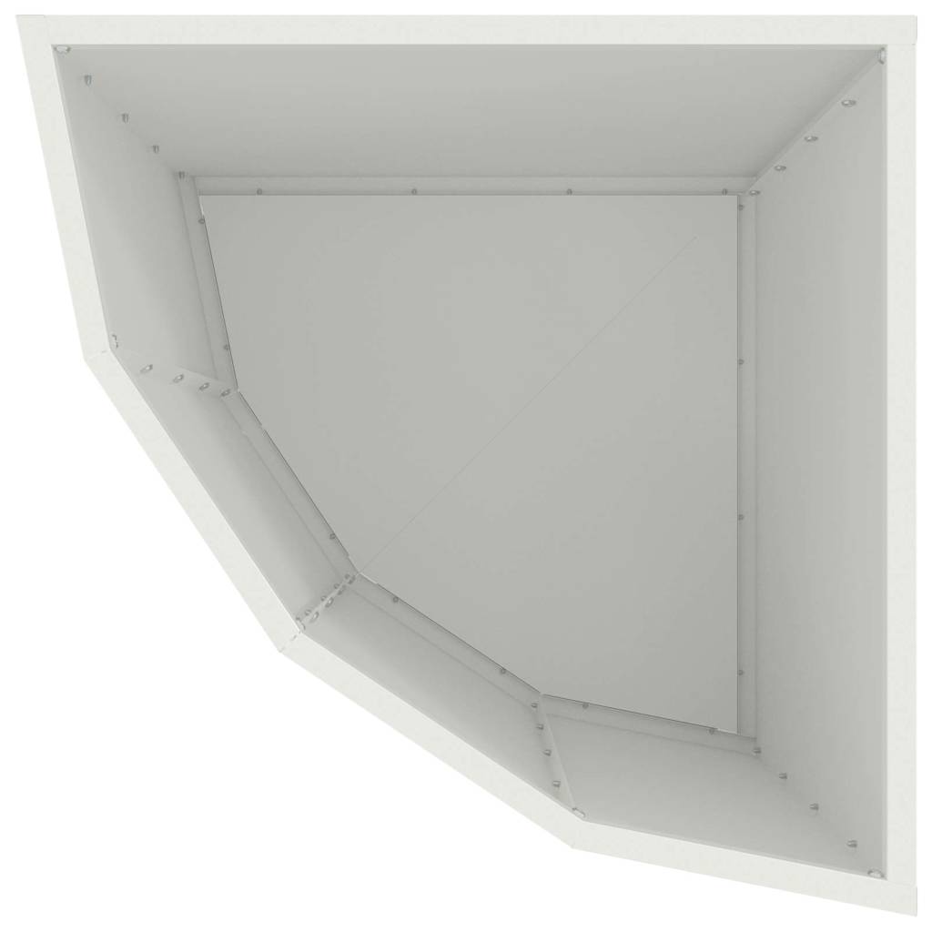 Hjørne Plantekasse Hvid 45 x 45 x 50 cm Stål