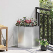 Hjørne Plantekasse Sølv 45 x 45 x 50 cm Galvaniseret stål