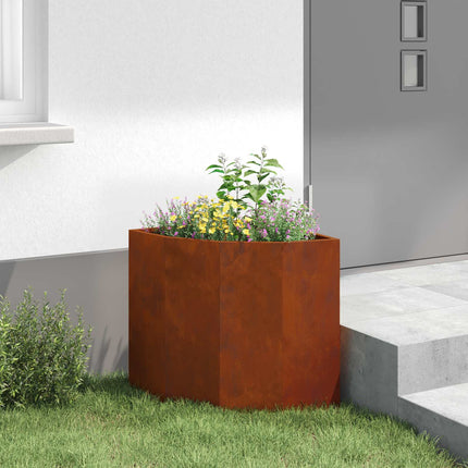 Hjørne Plantekasse Rusten 45 x 45 x 50 cm Forvitret stål