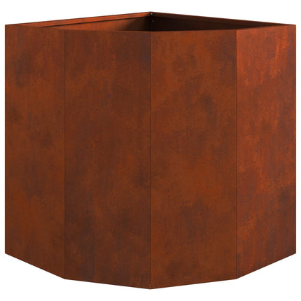 Hjørne Plantekasse Rusten 45 x 45 x 50 cm Forvitret stål