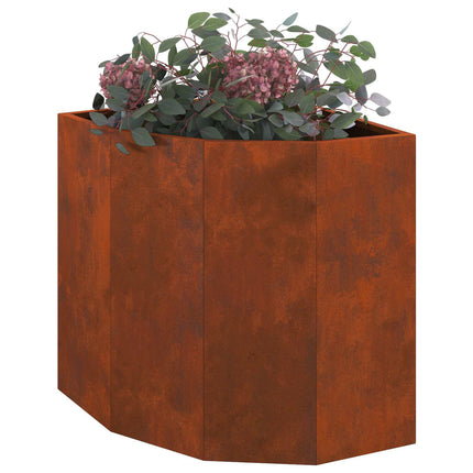 Hjørne Plantekasse Rusten 45 x 45 x 50 cm Forvitret stål