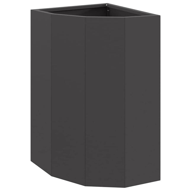 Hjørne Plantekasse Sort 30 x 30 x 50 cm Stål