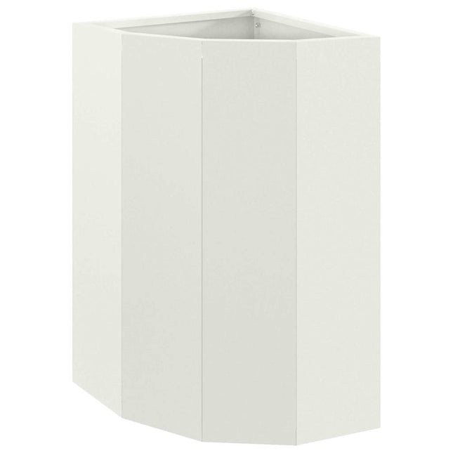 Hjørne Plantekasse Hvid 30 x 30 x 50 cm Stål