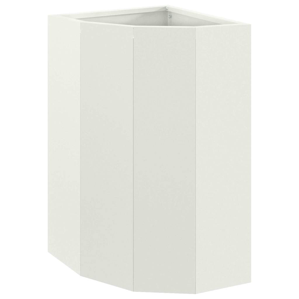Hjørne Plantekasse Hvid 30 x 30 x 50 cm Stål