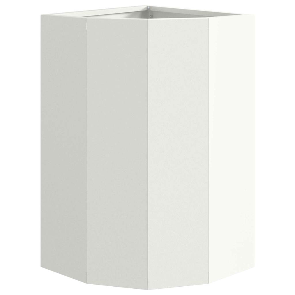 Hjørne Plantekasse Hvid 30 x 30 x 50 cm Stål