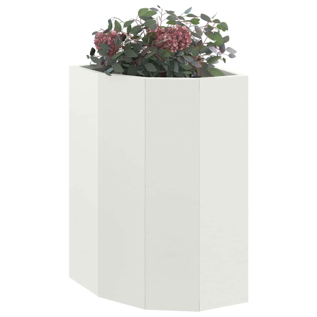 Hjørne Plantekasse Hvid 30 x 30 x 50 cm Stål