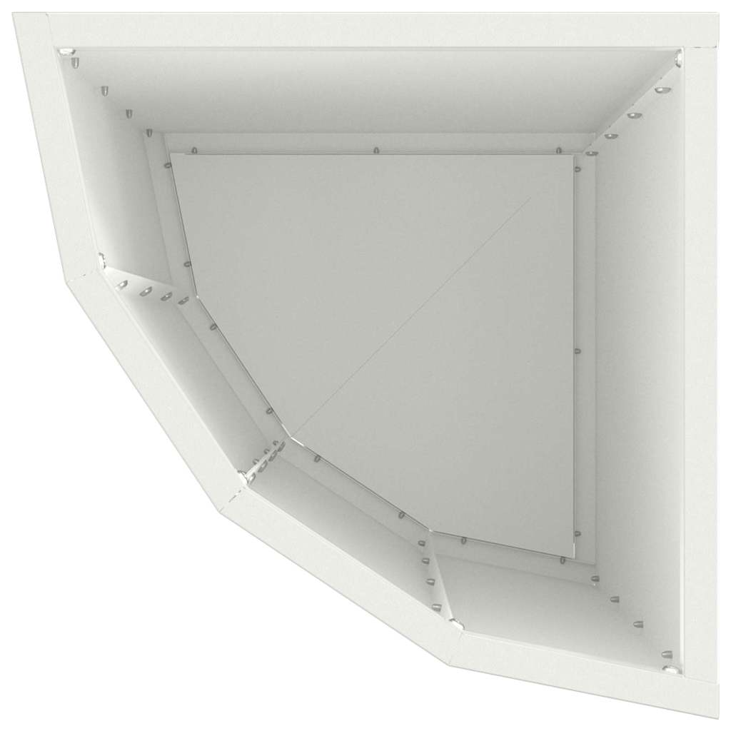 Hjørne Plantekasse Hvid 30 x 30 x 50 cm Stål