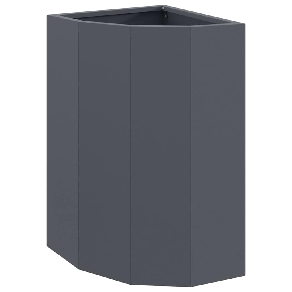 Hjørne Plantekasse Antracit 30 x 30 x 50 cm Stål