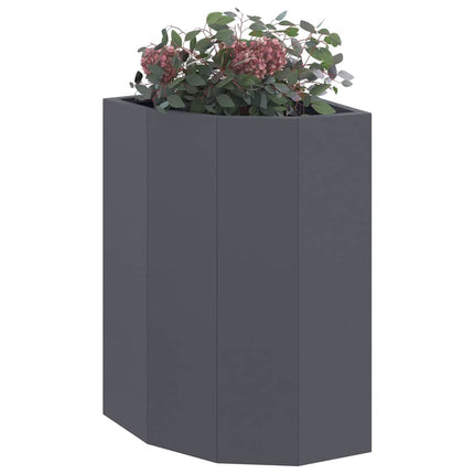 Hjørne Plantekasse Antracit 30 x 30 x 50 cm Stål