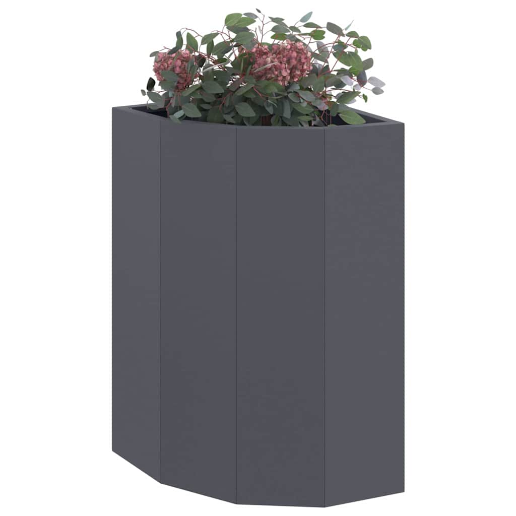 Hjørne Plantekasse Antracit 30 x 30 x 50 cm Stål