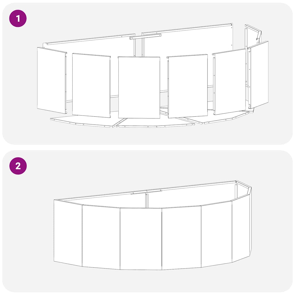 Plantekasse Antracit 120 x 60 x 35 cm Stål