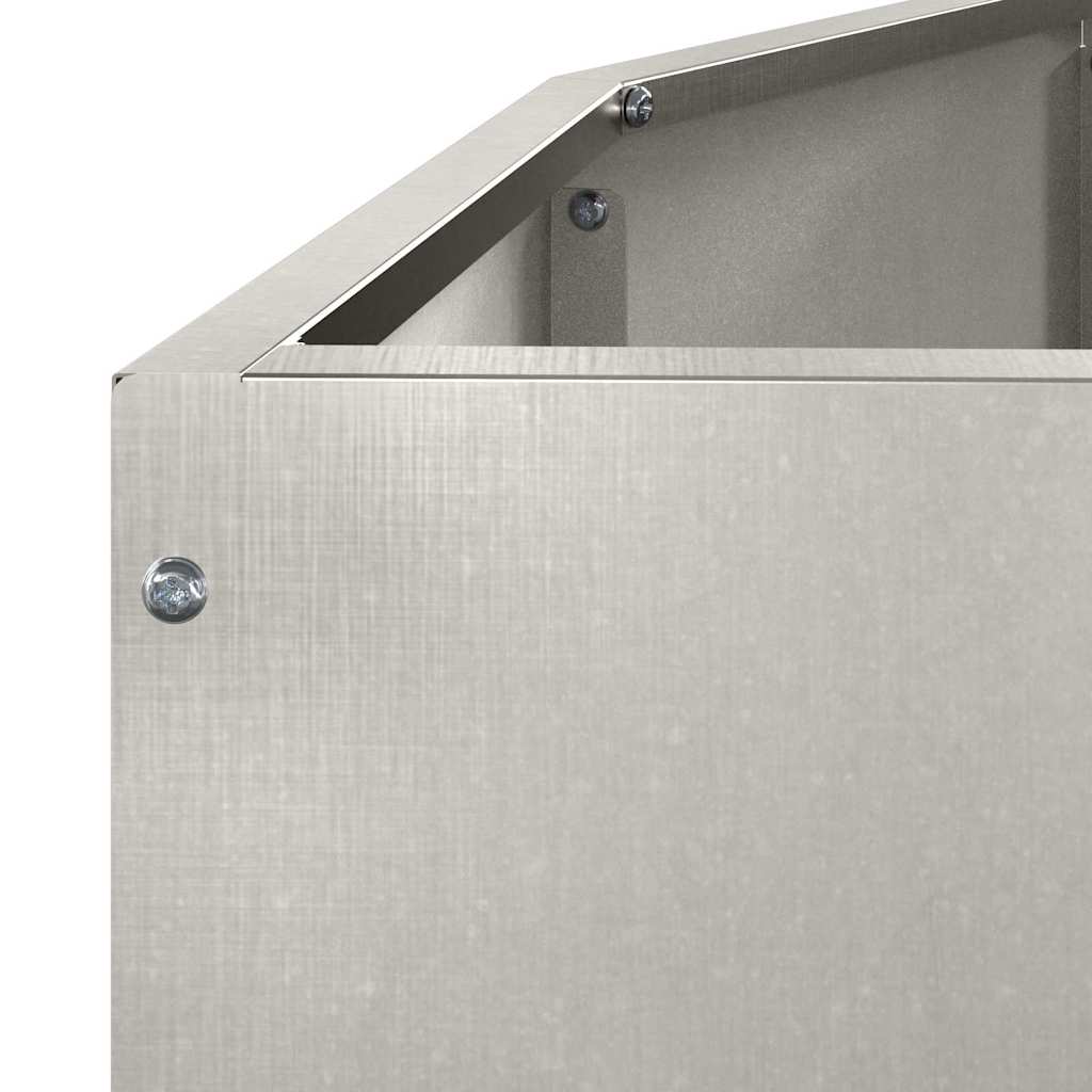 Plantekasse Sølv 120 x 60 x 35 cm Rustfrit stål