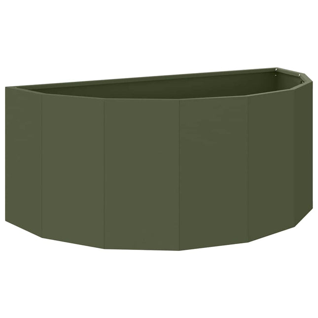 Plantekasse Oliven grøn 90 x 45 x 35 cm Stål