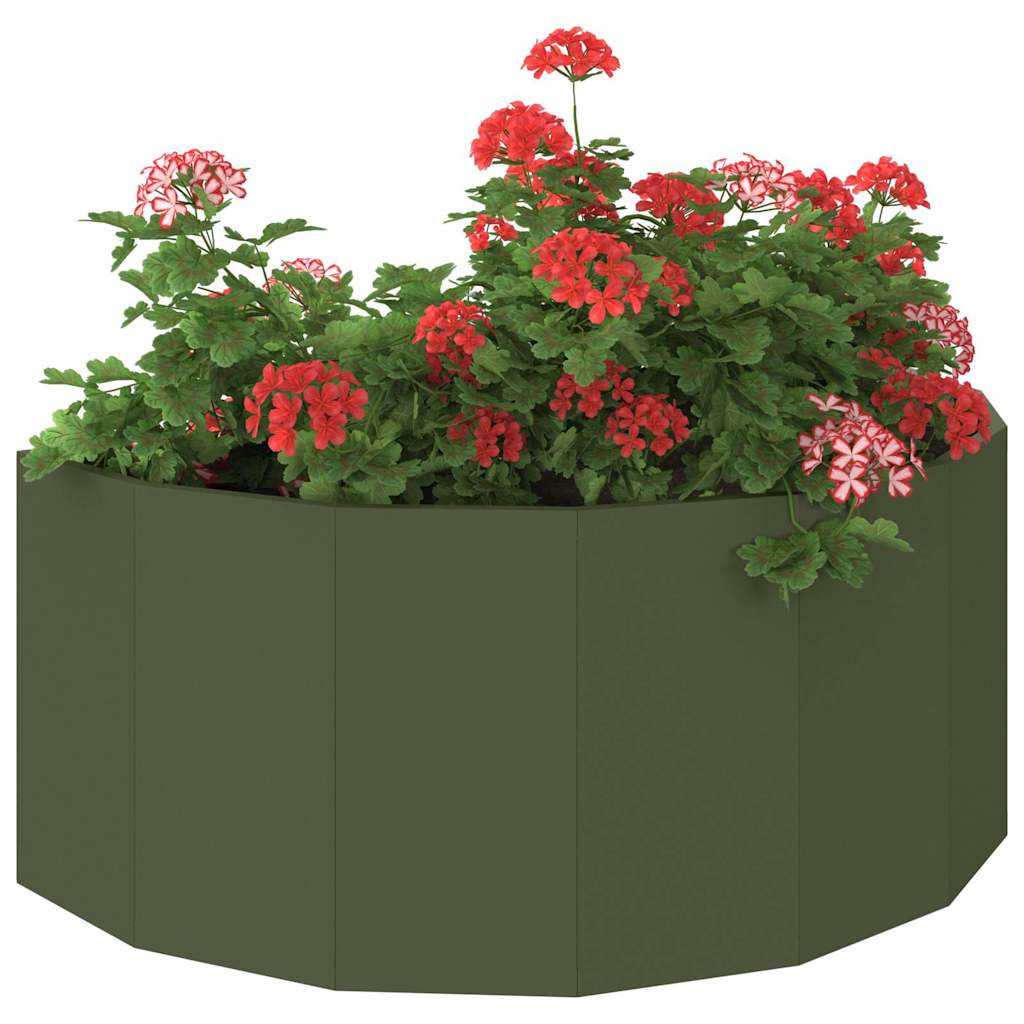 Plantekasse Oliven grøn 90 x 45 x 35 cm Stål