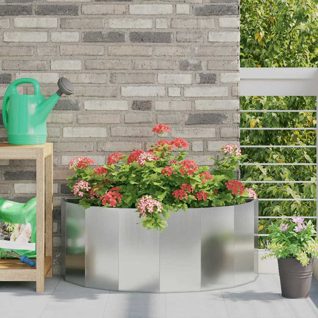 Plantekasse Sølv 90 x 45 x 35 cm Galvaniseret stål