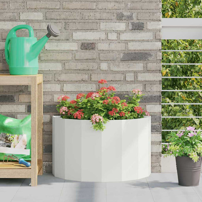 Plantekasse Hvid 60 x 30 x 35 cm Stål