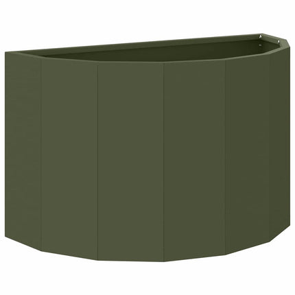 Plantekasse Oliven grøn 60 x 30 x 35 cm Stål