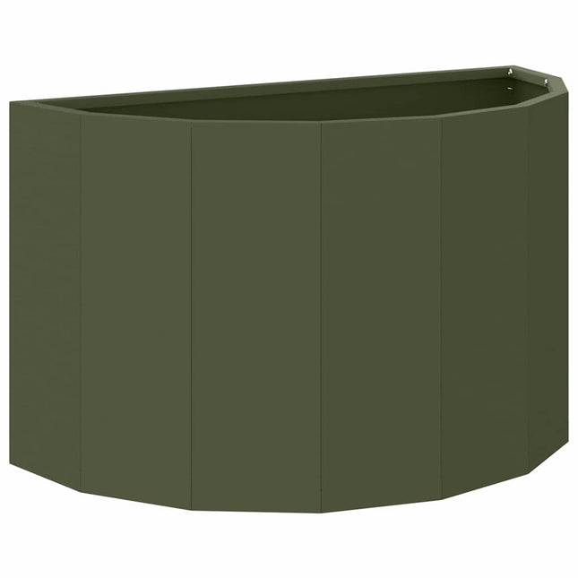 Plantekasse Oliven grøn 60 x 30 x 35 cm Stål