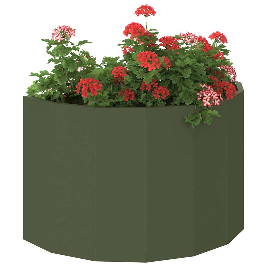 Plantekasse Oliven grøn 60 x 30 x 35 cm Stål