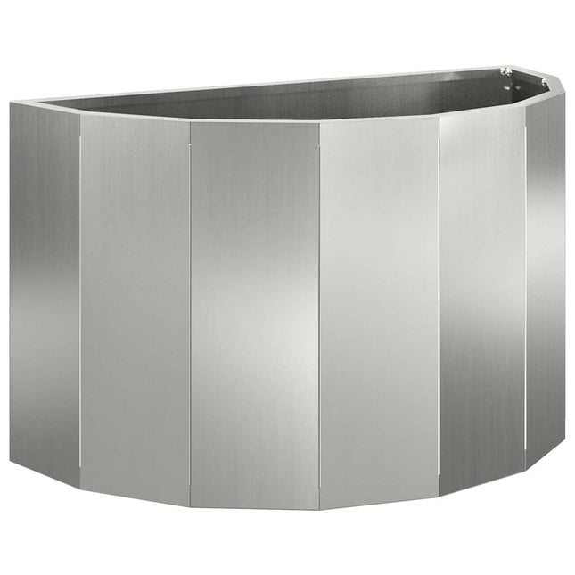 Plantekasse Sølv 60 x 30 x 35 cm Galvaniseret stål