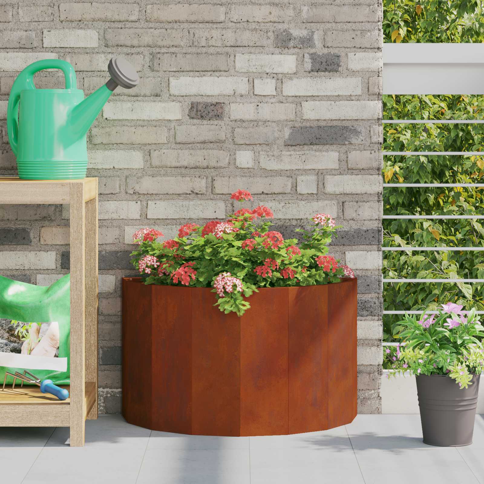 Plantekasse Rusten 60 x 30 x 35 cm Cortenstål