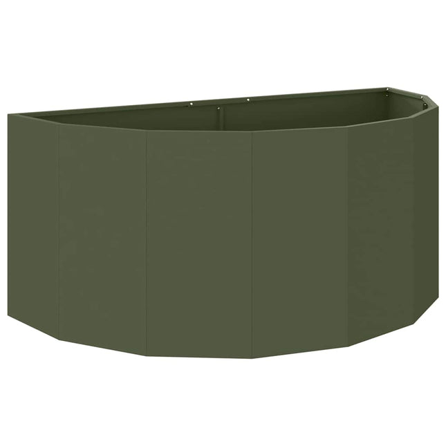 Plantekasse Oliven grøn 120 x 60 x 50 cm Stål