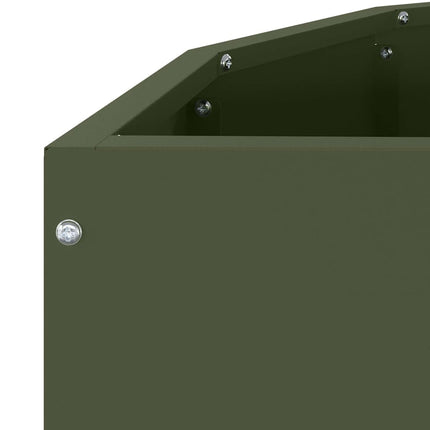 Plantekasse Oliven grøn 90 x 45 x 50 cm Stål