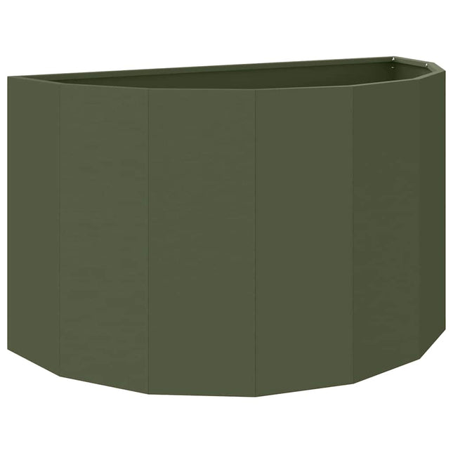 Plantekasse Oliven grøn 90 x 45 x 50 cm Stål