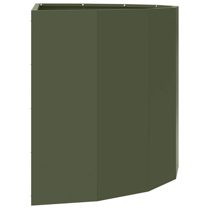 Plantekasse Oliven grøn 90 x 45 x 50 cm Stål