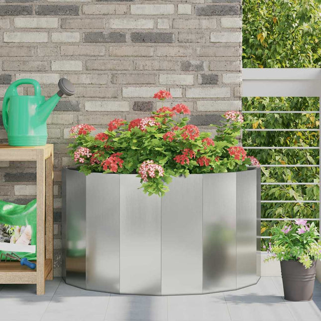 Plantekasse Sølv 90 x 45 x 50 cm Galvaniseret stål