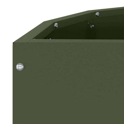 Plantekasse Oliven grøn 60 x 30 x 50 cm Stål