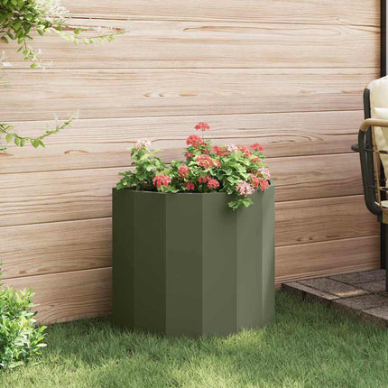 Plantekasse Oliven grøn 60 x 30 x 50 cm Stål