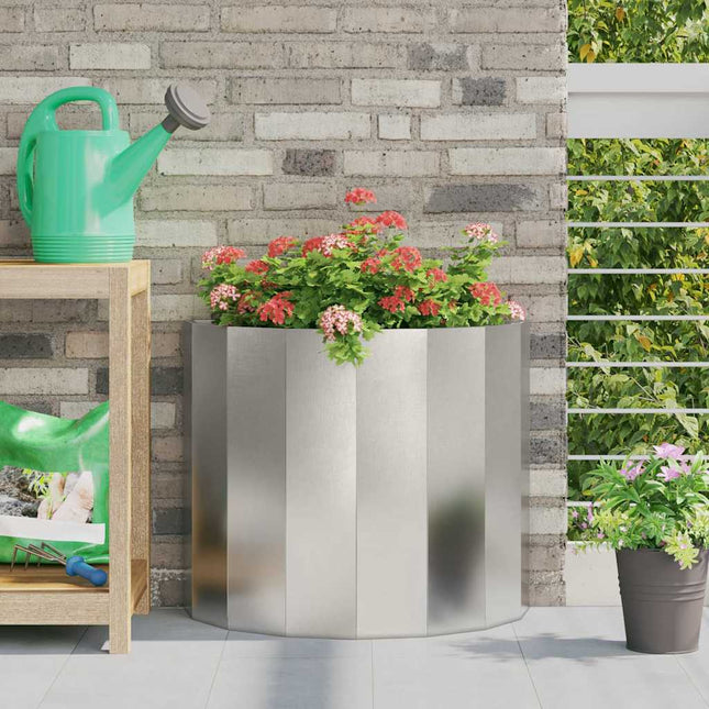 Plantekasse Sølv 60 x 30 x 50 cm Rustfrit stål