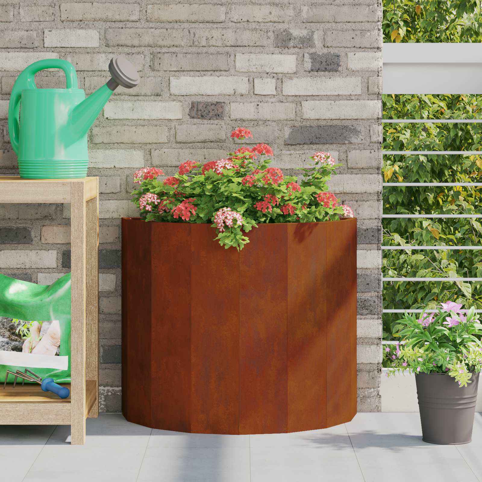 Plantekasse Rusten 60 x 30 x 50 cm Cortenstål