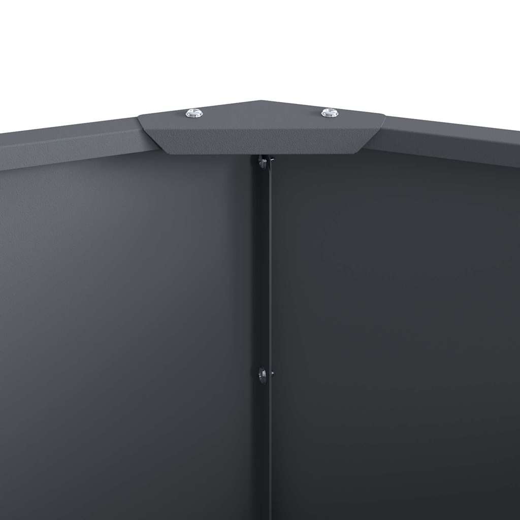 Plantekasse Antracit 120 x 120 x 35 cm Stål