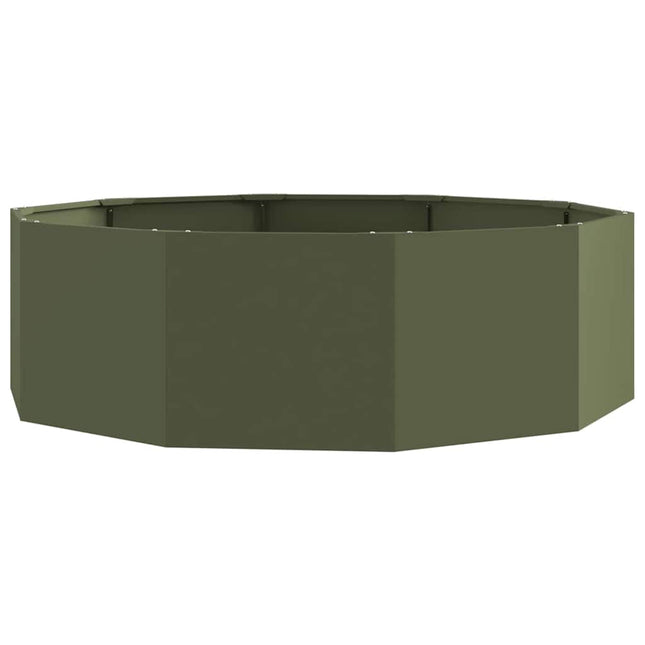 Plantekasse Oliven grøn 120 x 120 x 35 cm Stål