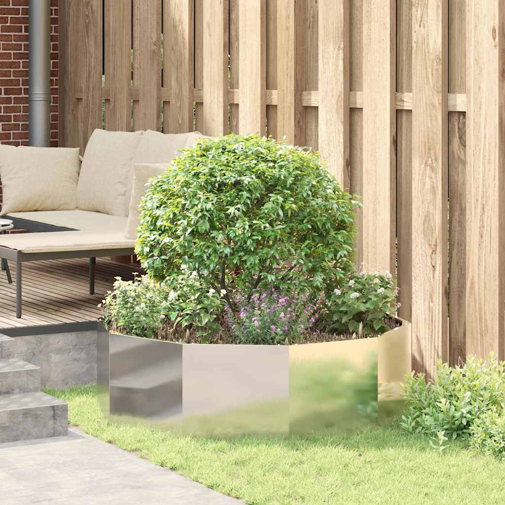 Plantekasse Sølv 120 x 120 x 35 cm Rustfrit stål