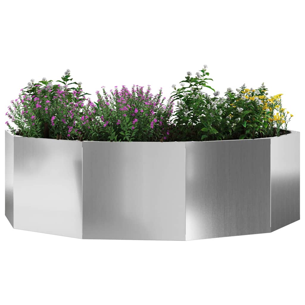 Plantekasse Sølv 120 x 120 x 35 cm Galvaniseret stål