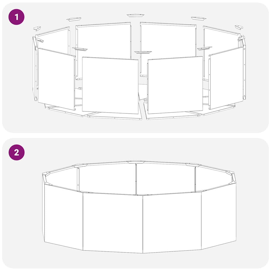 Plantekasse Rusten 120 x 120 x 35 cm Cortenstål