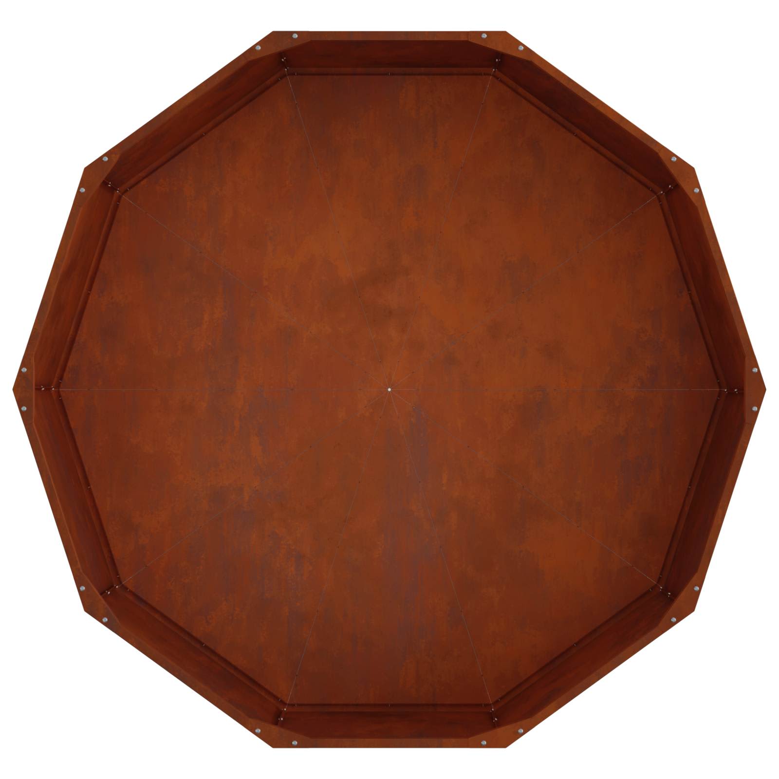 Plantekasse Rusten 120 x 120 x 35 cm Cortenstål