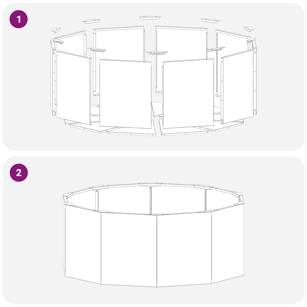 Plantekasse Oliven grøn 90 x 90 x 35 cm Stål