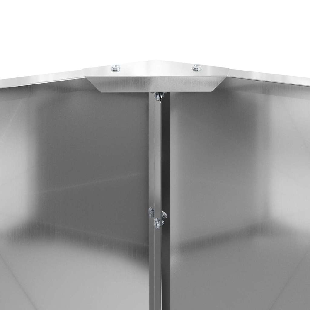 Plantekasse Sølv 90 x 90 x 35 cm Galvaniseret stål