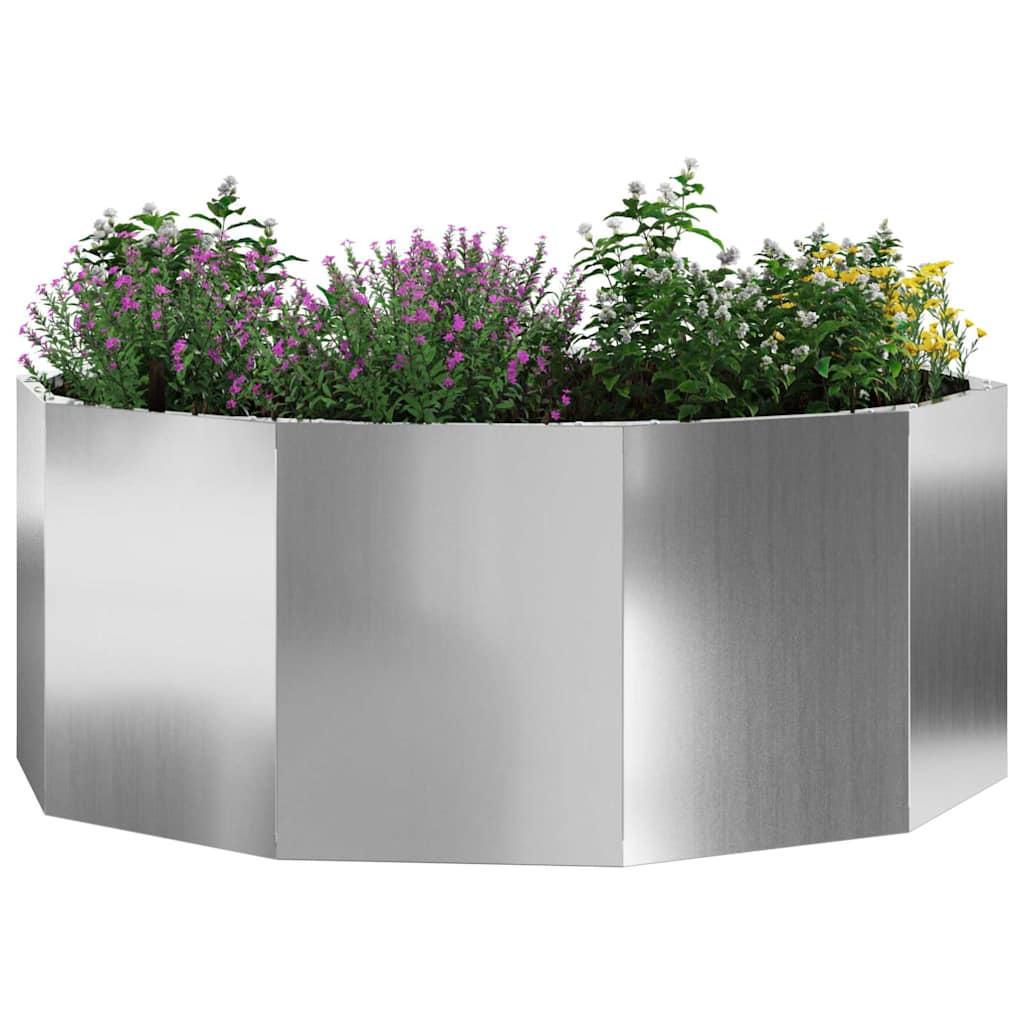 Plantekasse Sølv 90 x 90 x 35 cm Galvaniseret stål