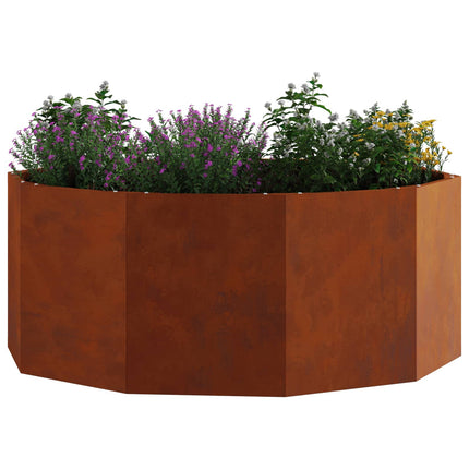 Plantekasse Rusten 90 x 90 x 35 cm Cortenstål