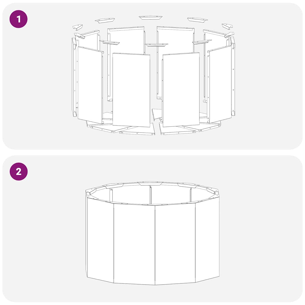 Plantekasse Oliven grøn 60 x 60 x 35 cm Stål