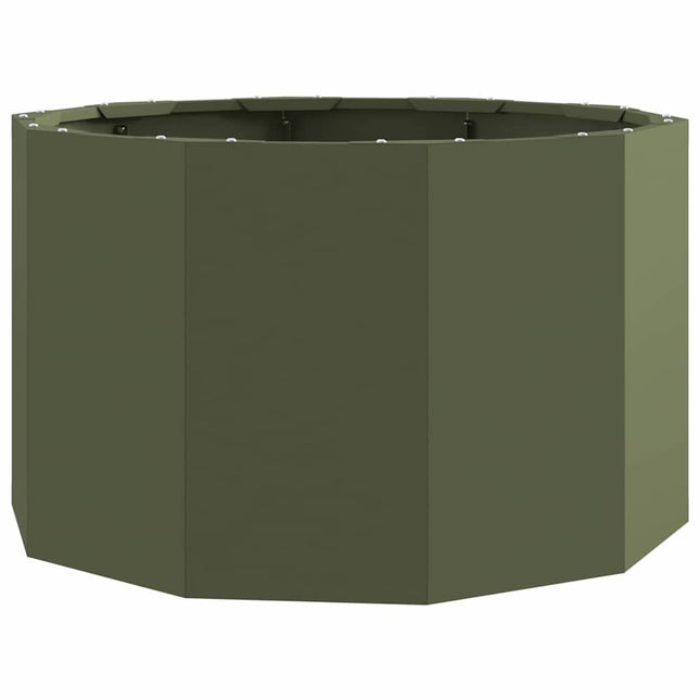 Plantekasse Oliven grøn 60 x 60 x 35 cm Stål