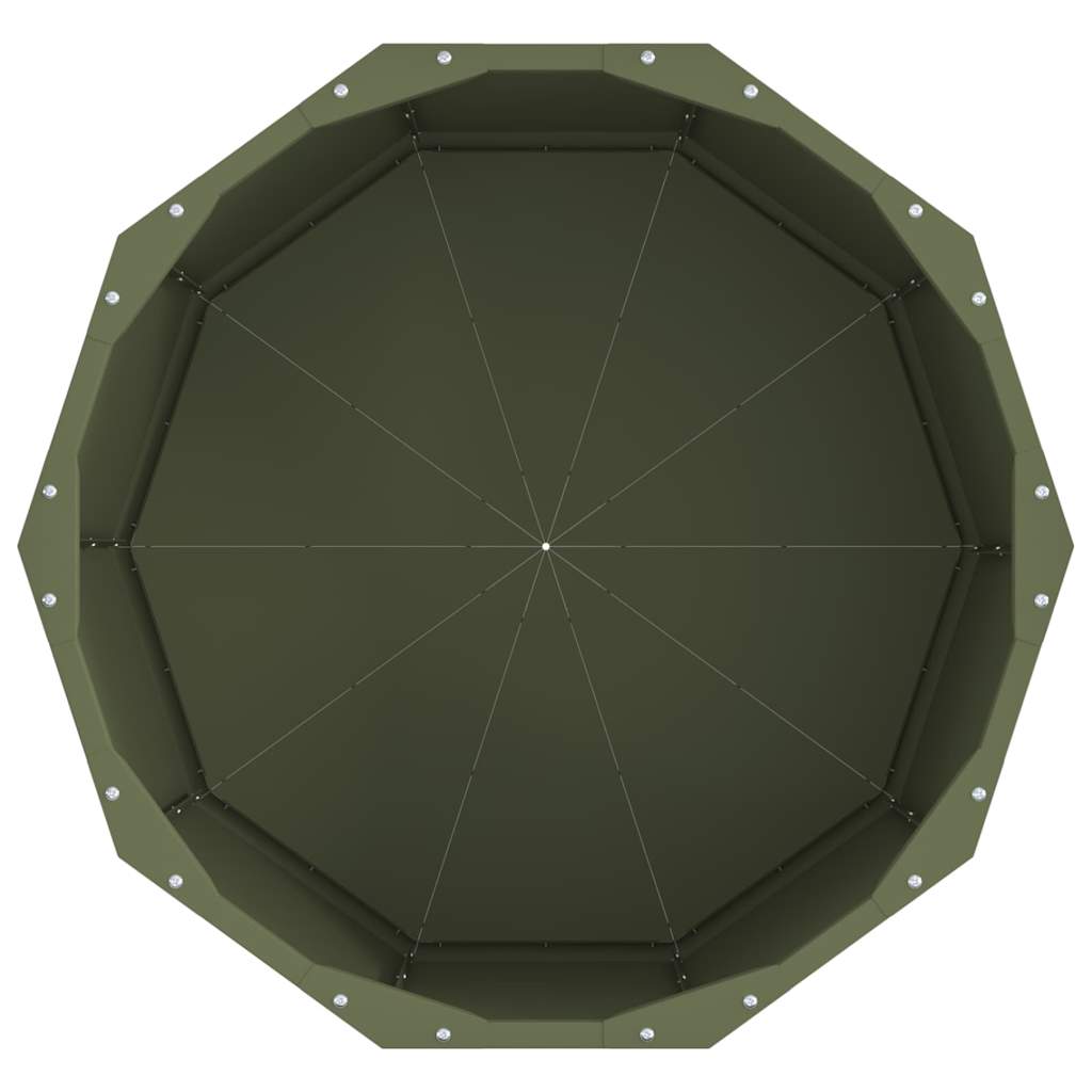 Plantekasse Oliven grøn 60 x 60 x 35 cm Stål