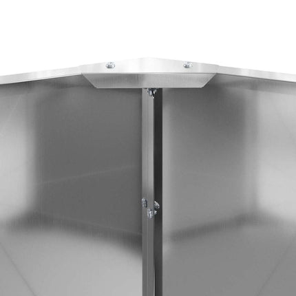 Plantekasse Sølv 60 x 60 x 35 cm Galvaniseret stål