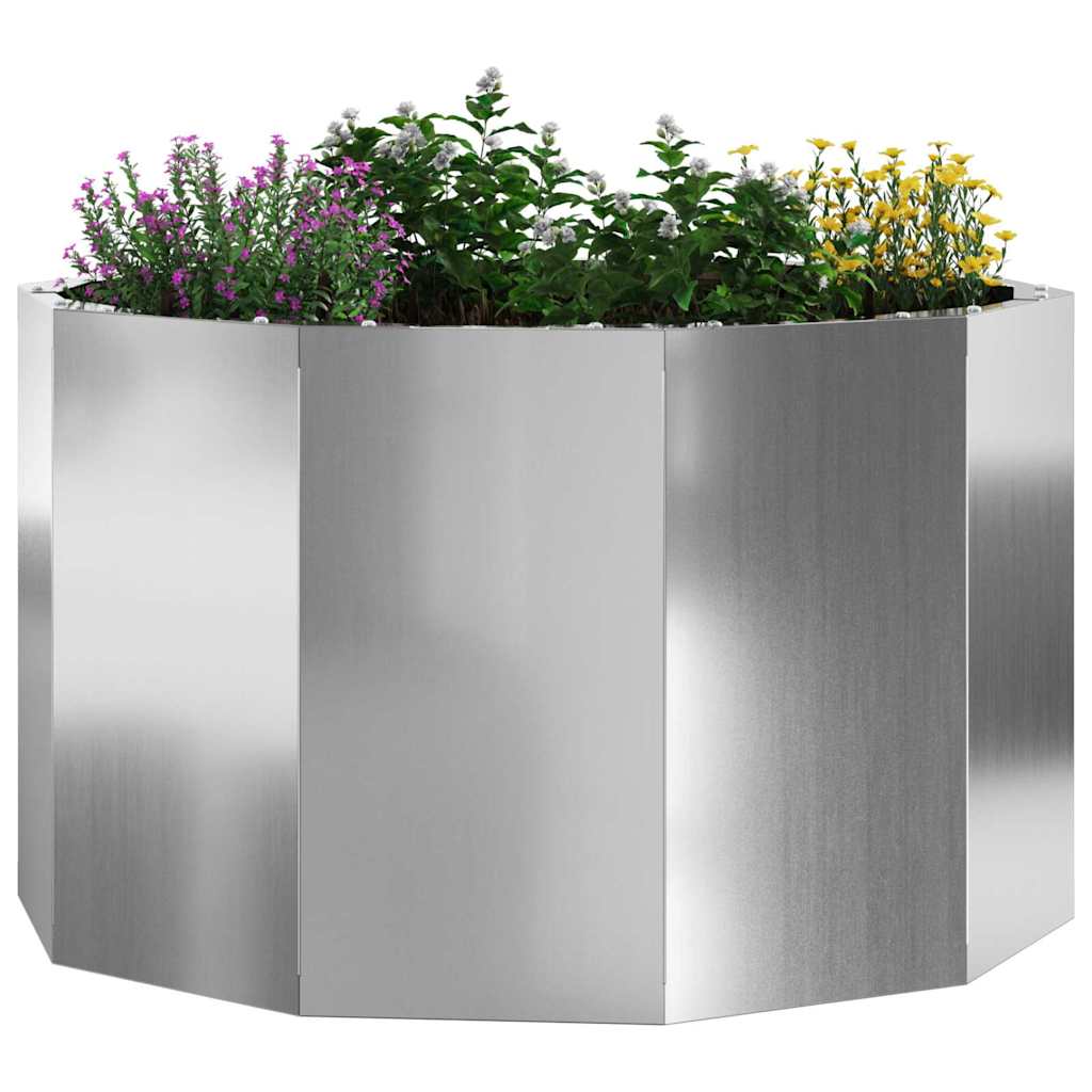 Plantekasse Sølv 60 x 60 x 35 cm Galvaniseret stål