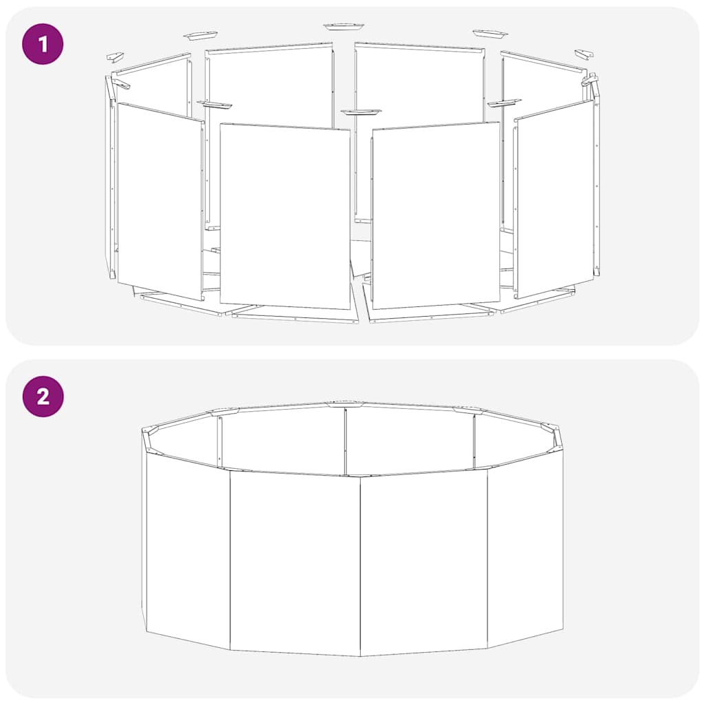 Plantekasse Sølv 120 x 120 x 50 cm Galvaniseret stål